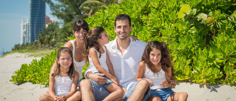 family portrait in Miami