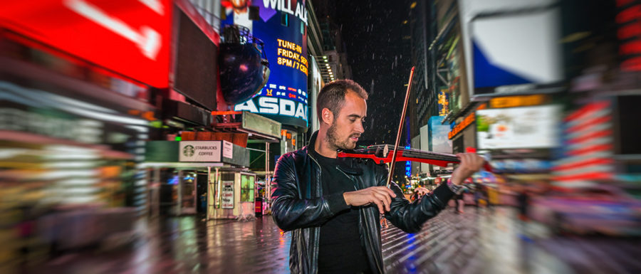 Peter Kiral from New York Virtuosi at Time Square